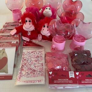 Valentine's Day Party Supplies Set - Pink and Red